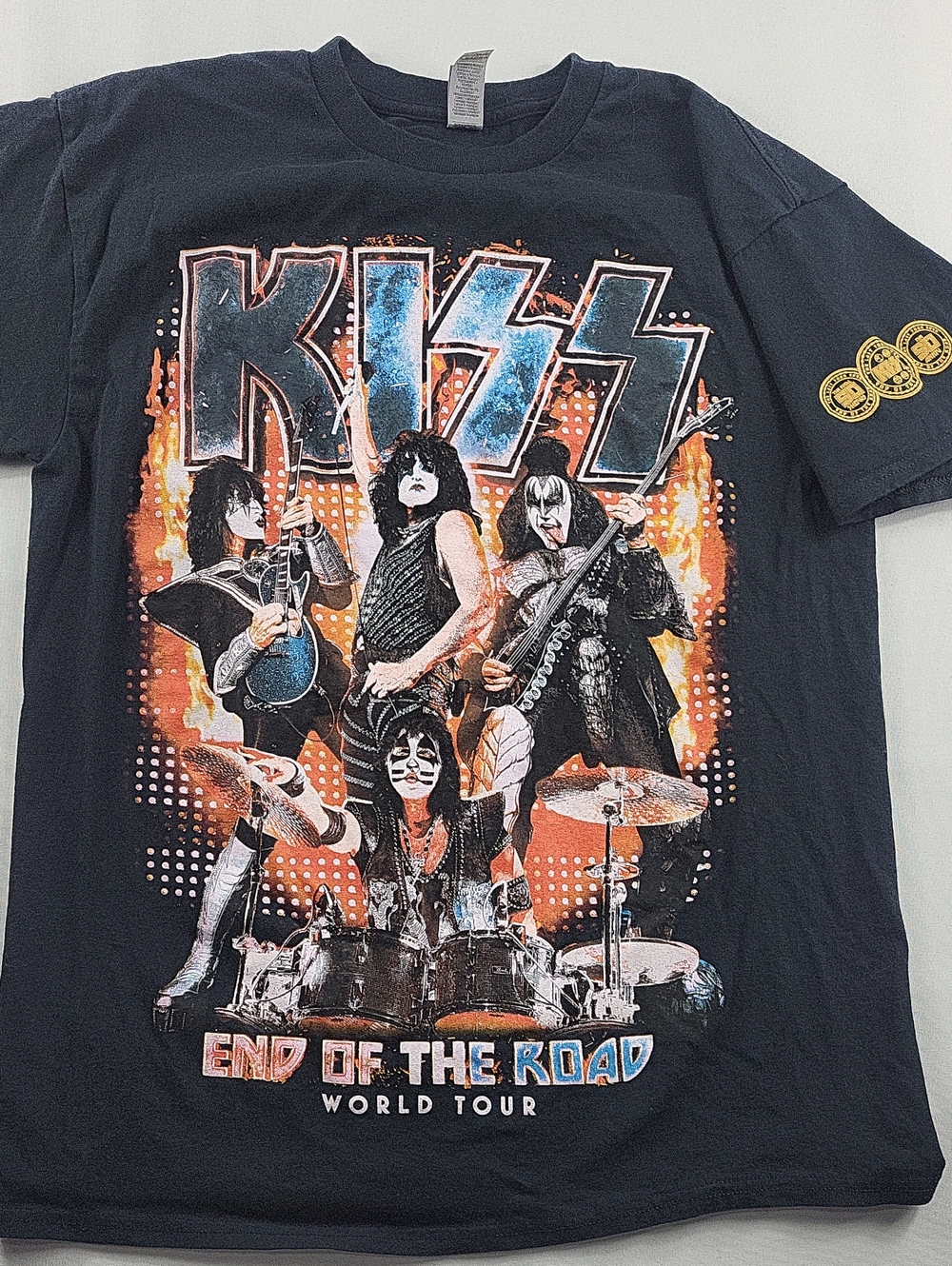Official KISS End Of The Road World Tour Graphic T-Shirt Black